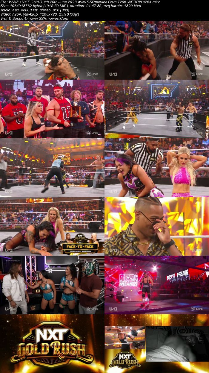 WWE NXT Gold Rush 20th June 2023 720p 480p WEBRip x264 Download