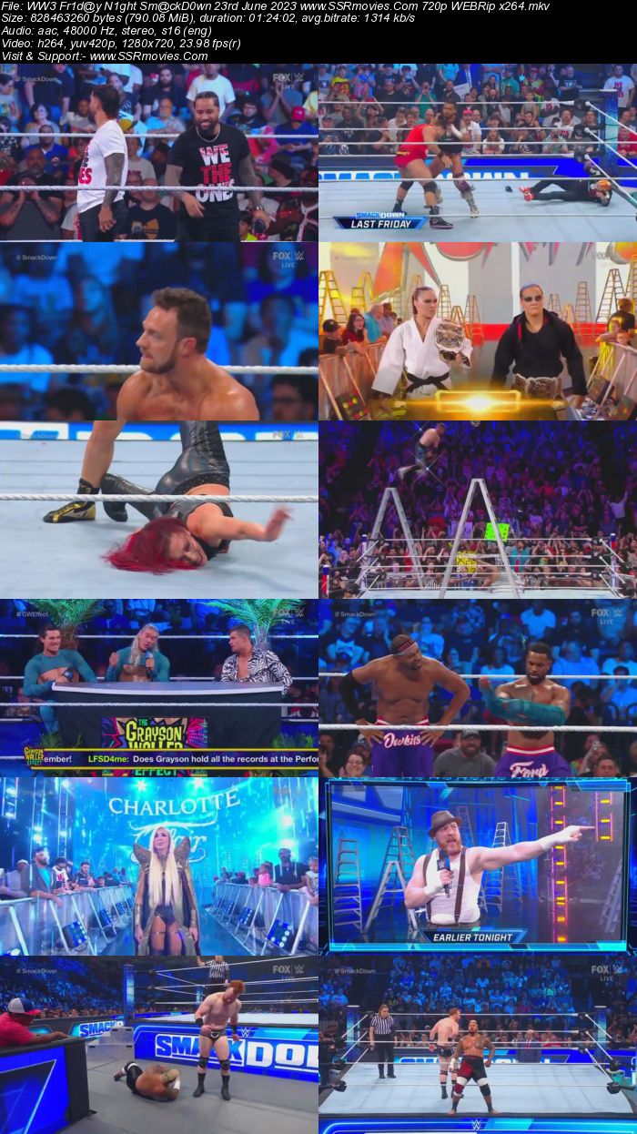 WWE Friday Night SmackDown 23rd June 2023 720p 480p WEBRip x264 Download