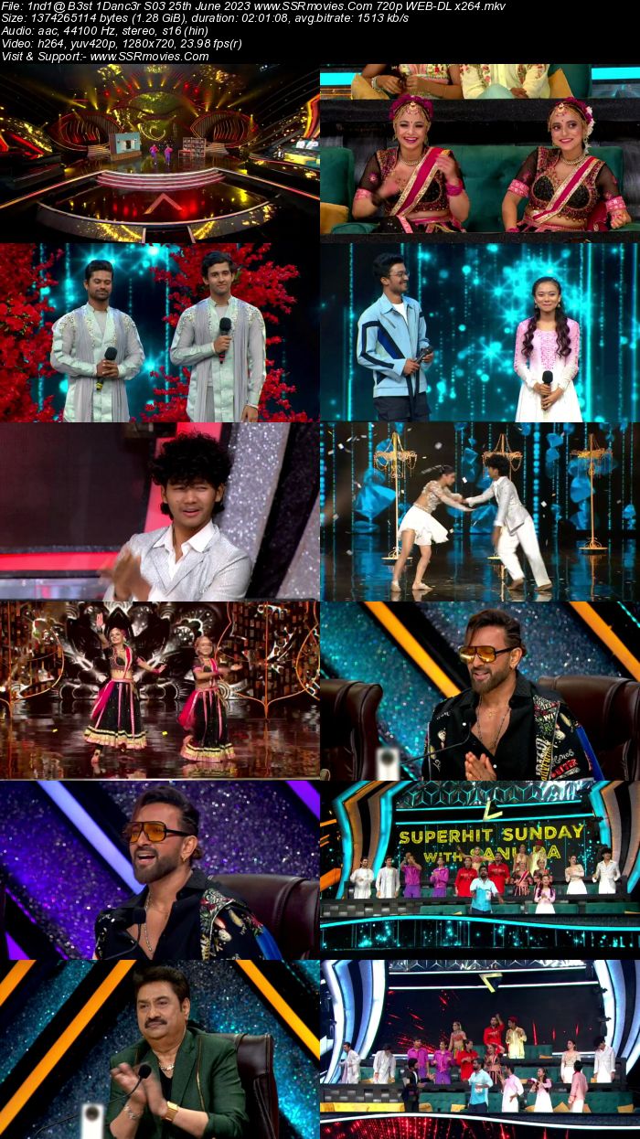 Indias Best Dancer S03 25th June 2023 720p 480p WEB-DL x264 300MB Download