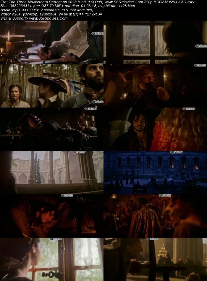 The Three Musketeers: D'Artagnan 2023 Hindi (LQ-Dub) 1080p 720p 480p HDCAM x264 ESubs Full Movie Download