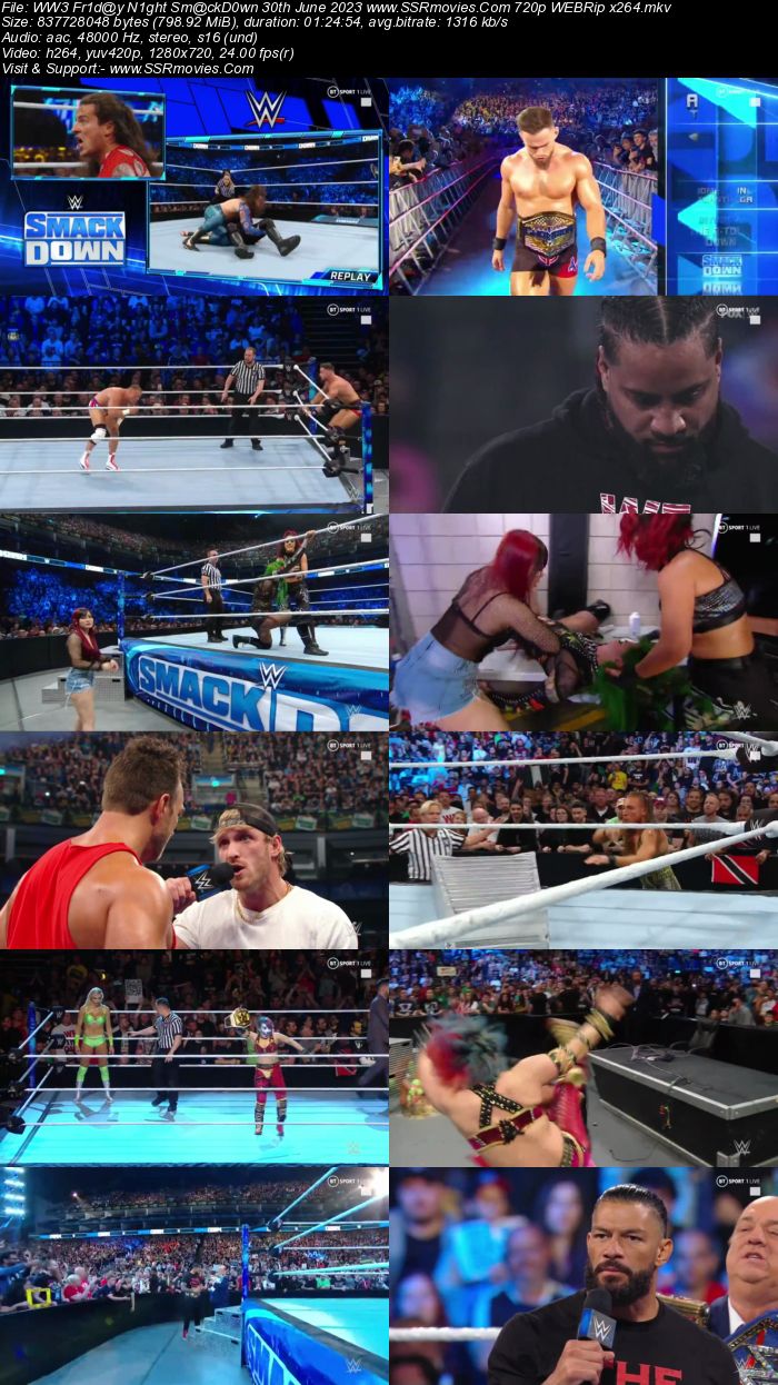 WWE Friday Night SmackDown 30th June 2023 720p 480p WEBRip x264 Download