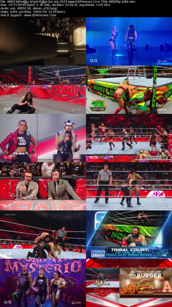WWE Monday Night Raw 3rd July 2023 720p 480p WEBRip x264 Download