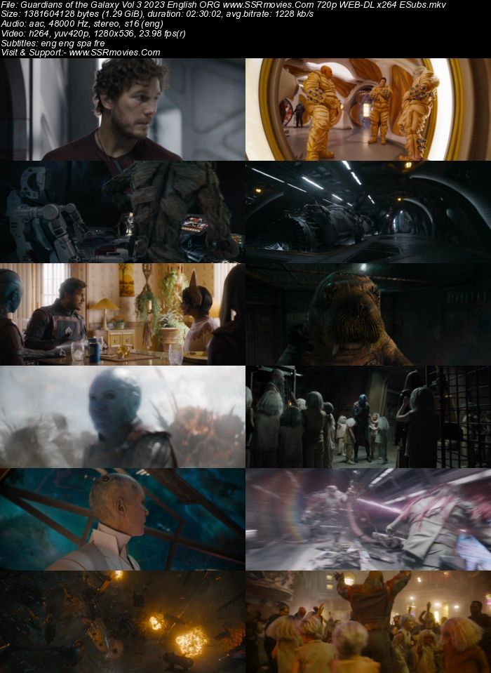 Guardians of the Galaxy Vol. 3 2023 English ORG 1080p 720p 480p WEB-DL x264 ESubs Full Movie Download