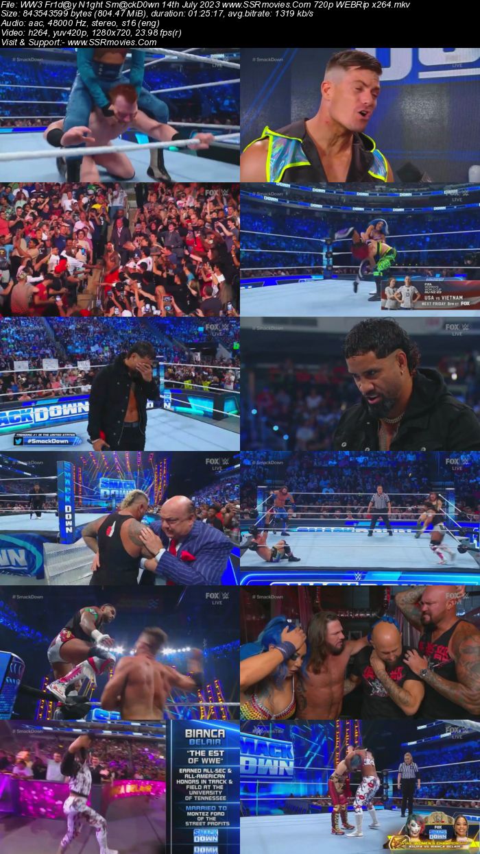 WWE Friday Night SmackDown 14th July 2023 720p 480p WEBRip x264 Download