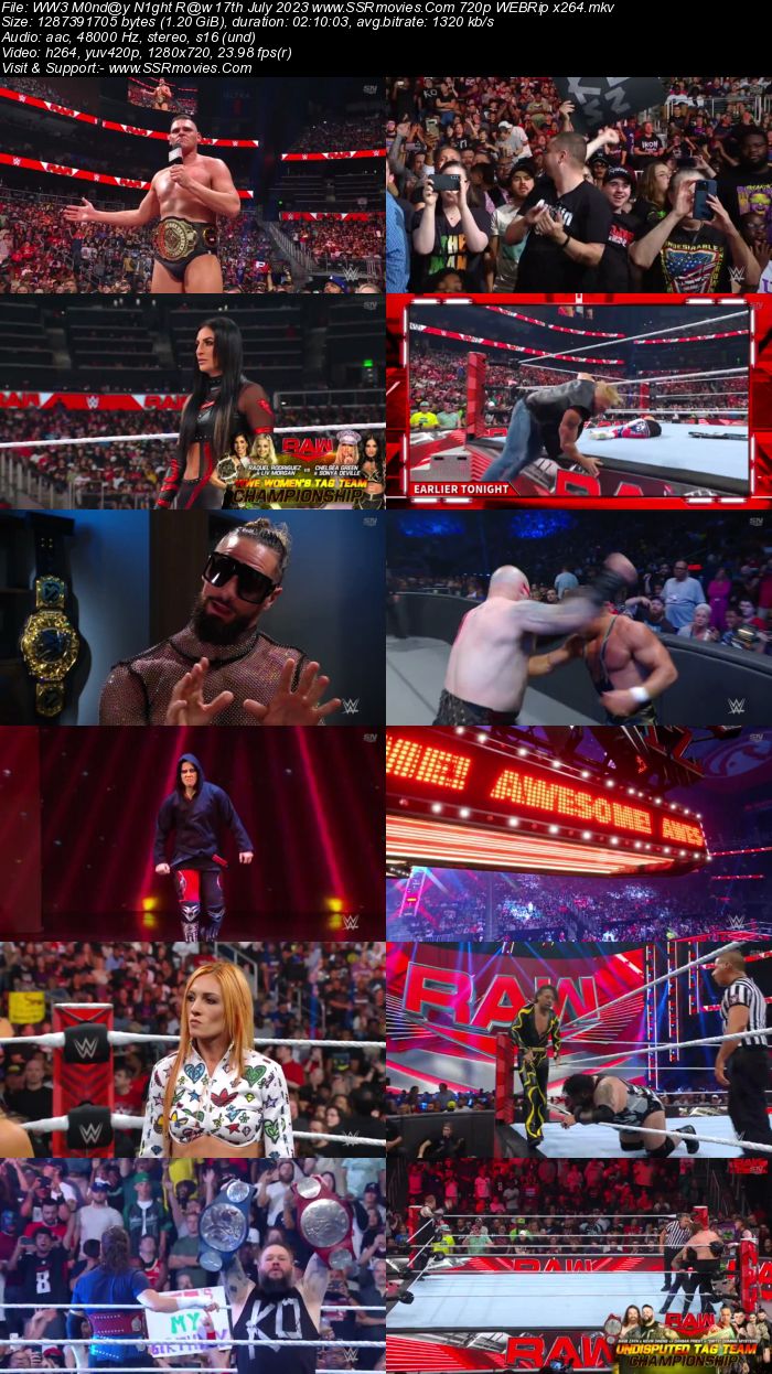 WWE Monday Night Raw 17th July 2023 720p 480p WEBRip x264 Download