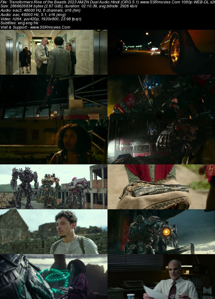 Transformers: Rise of the Beasts 2023 AMZN Dual Audio Hindi ORG 1080p 720p 480p WEB-DL x264 ESubs Full Movie Download