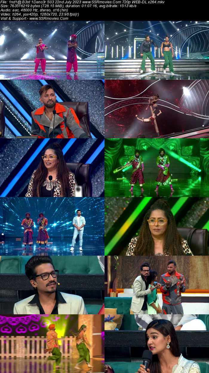 Indias Best Dancer S03 22nd July 2023 720p 480p WEB-DL x264 Download