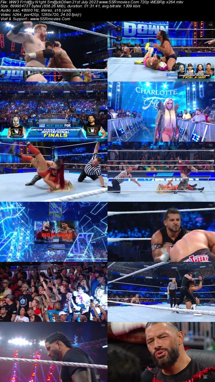 WWE Friday Night SmackDown 21st July 2023 720p 480p WEBRip x264 Download