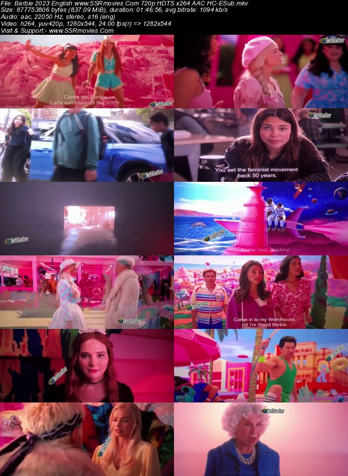 Barbie 2023 English 1080p 720p 480p HDTS x264 ESubs Full Movie Download