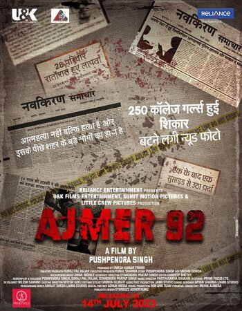 Ajmer 92 2023 Hindi 720p 1080p HQ DVDScr x264