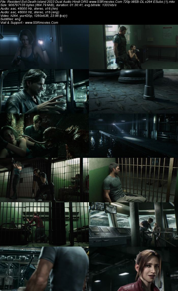 Resident Evil: Death Island 2023 Dual Audio Hindi ORG 1080p 720p 480p WEB-DL x264 ESubs Full Movie Download