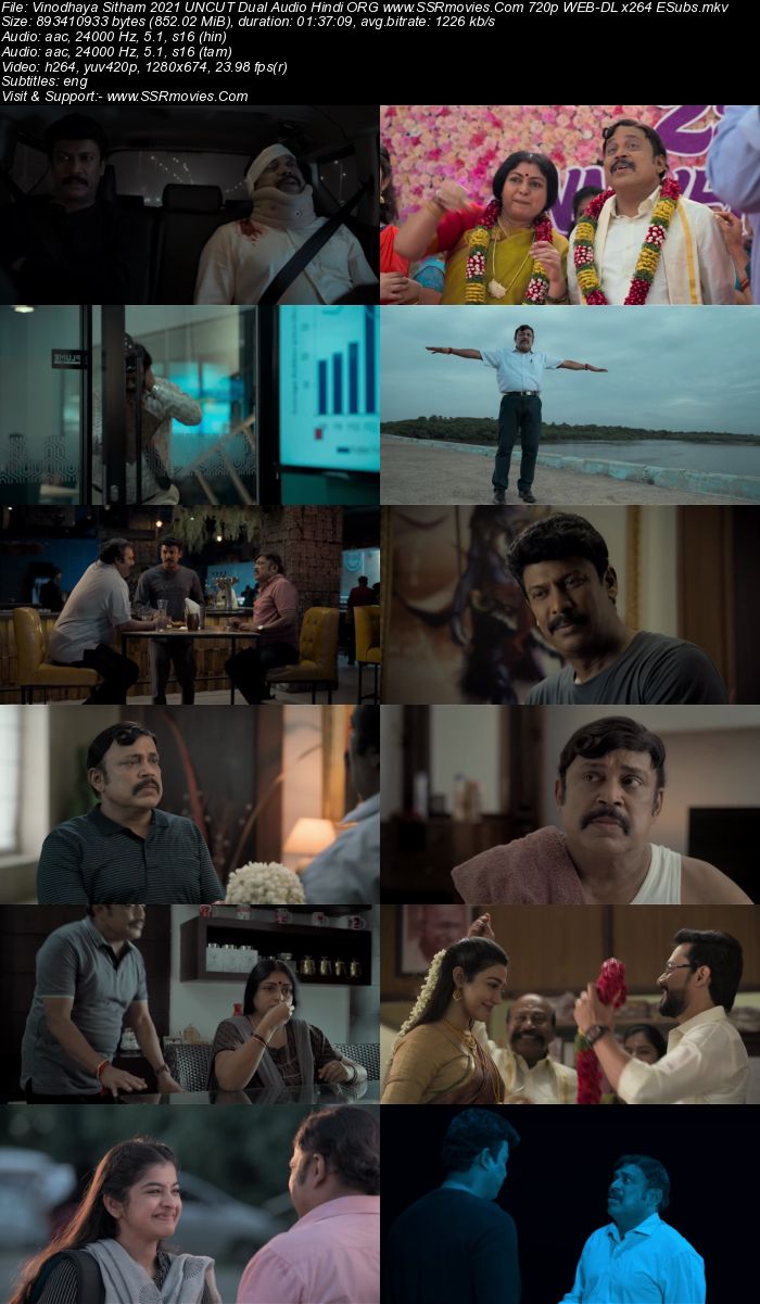 Vinodhaya Sitham 2021 UNCUT Dual Audio Hindi ORG 1080p 720p 480p WEB-DL x264 ESubs Full Movie Download
