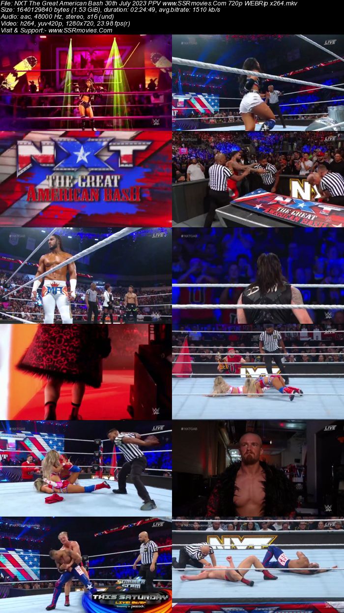 NXT The Great American Bash 30th July 2023 PPV 720p 480p WEBRip x264 Download