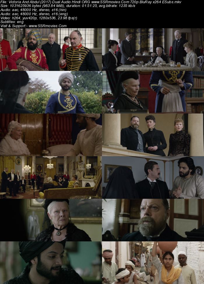 Victoria & Abdul 2017 Dual Audio Hindi ORG 1080p 720p 480p BluRay x264 ESubs Full Movie Download