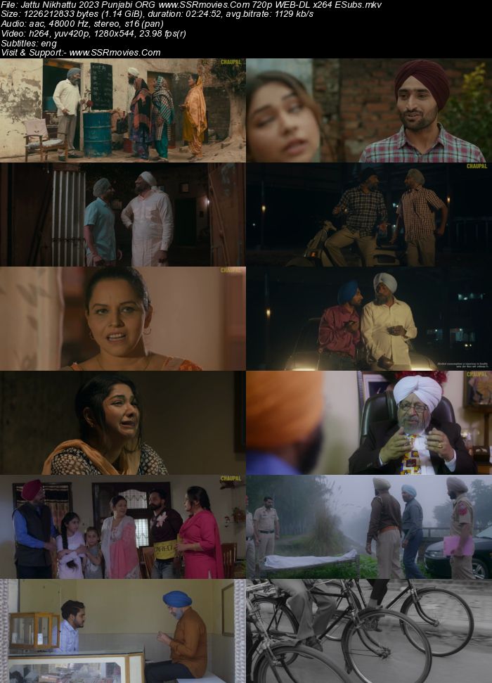 Jattu Nikhattu 2023 Punjabi ORG 1080p 720p 480p WEB-DL x264 ESubs Full Movie Download
