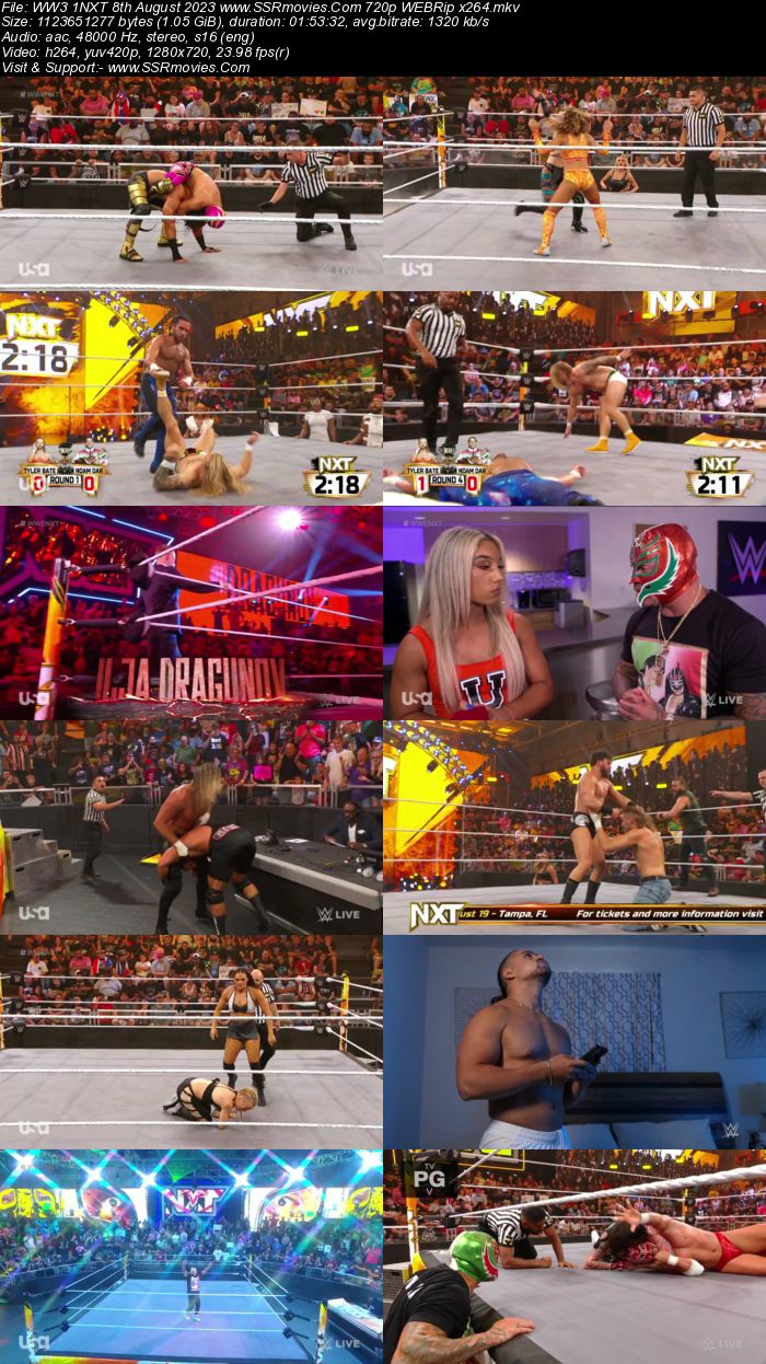 WWE NXT 8th August 2023 720p 480p WEBRip x264 Download