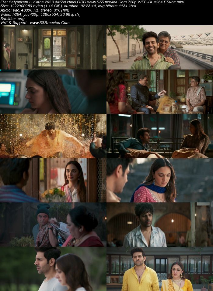 Satyaprem Ki Katha 2023 Hindi (ORG 5.1) 1080p 720p 480p WEB-DL x264 ESubs Full Movie Download