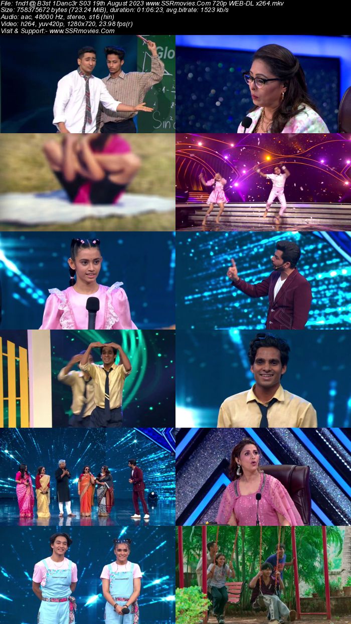 Indias Best Dancer S03 19th August 2023 720p 480p WEB-DL x264 300MB Download