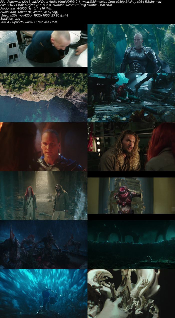 Aquaman 2018 IMAX Dual Audio Hindi (ORG 5.1) 1080p 720p 480p BluRay x264 ESubs Full Movie Download