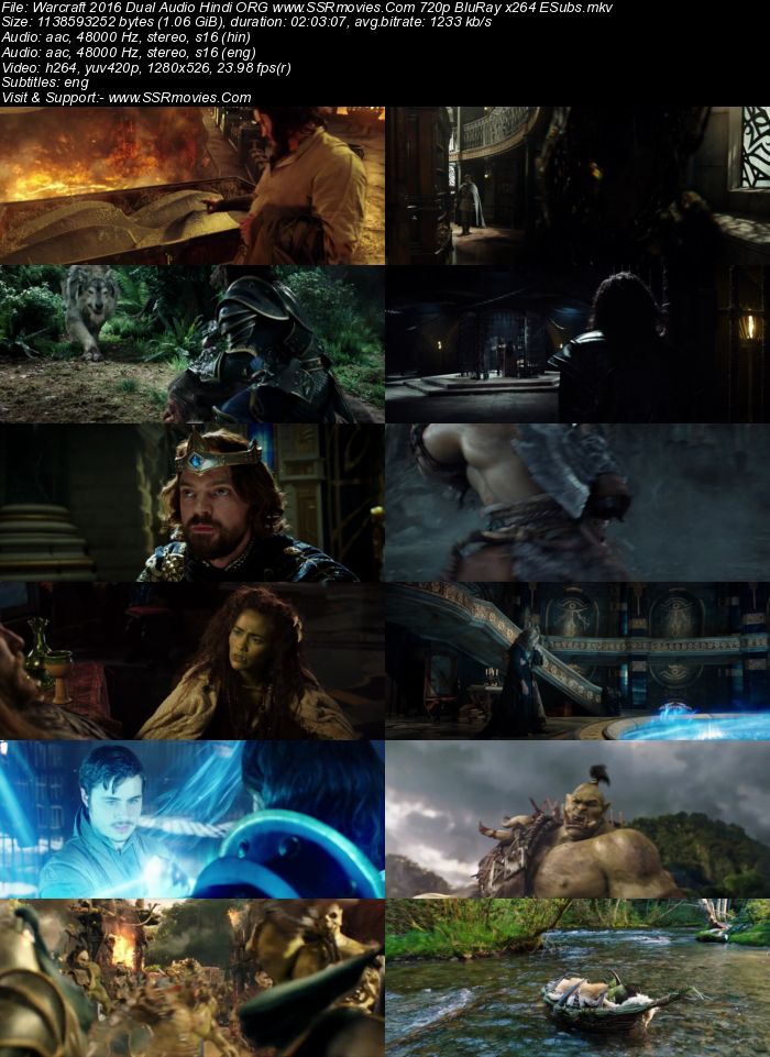 Warcraft 2016 Dual Audio Hindi (ORG 5.1) 1080p 720p 480p BluRay x264 ESubs Full Movie Download