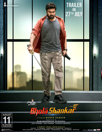 Bhola Shankar 2023 Dual Audio [Hindi (HQ Dub) – Telugu CAM] 720p 1080p Pre-DVDRip x264 AAC HC-ESub