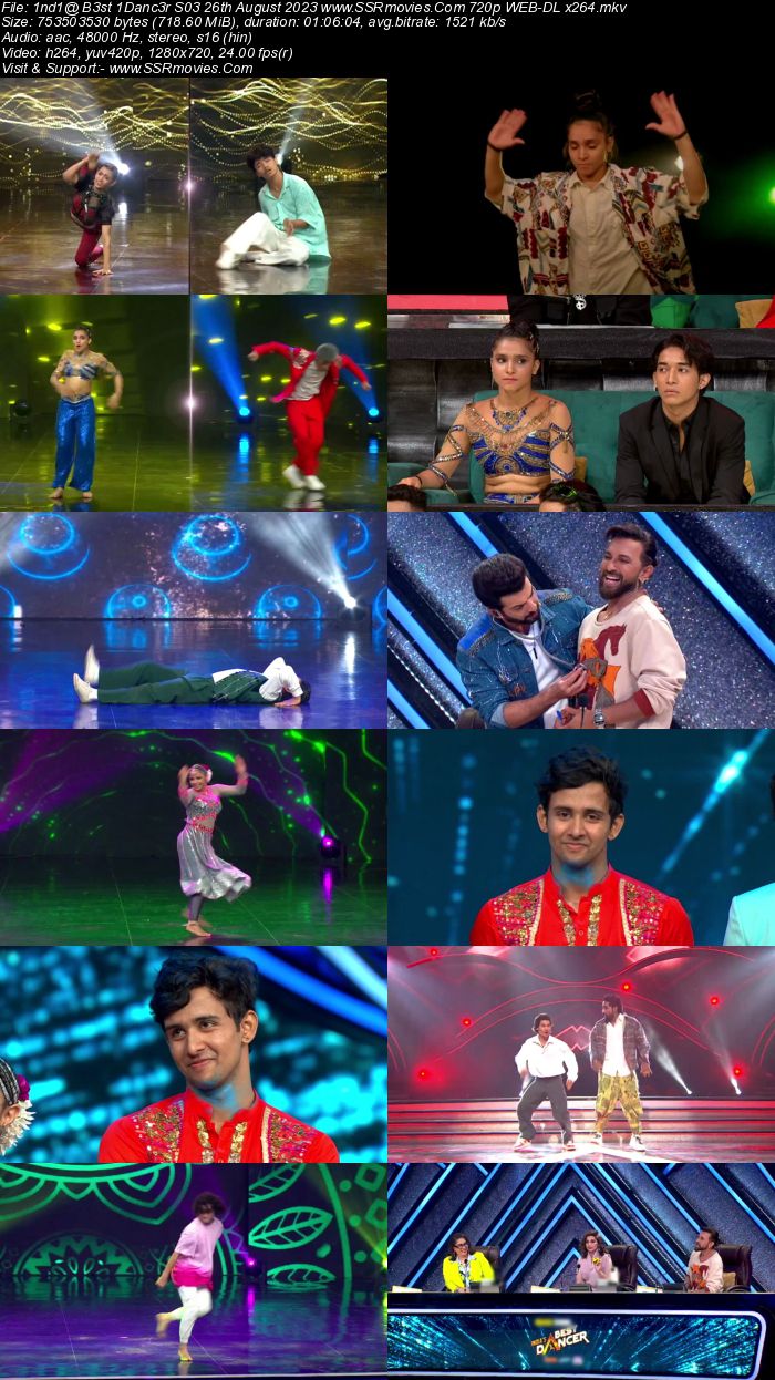 Indias Best Dancer S03 26th August 2023 720p 480p WEB-DL x264 300MB Download