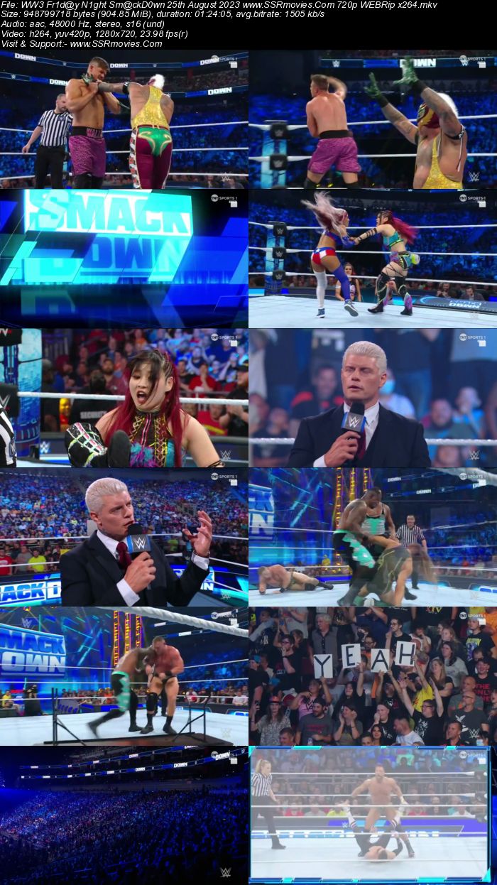 WWE Friday Night SmackDown 25th August 2023 720p 480p WEBRip x264 Download