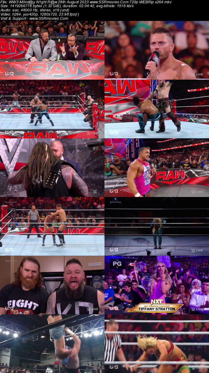 WWE Monday Night Raw 28th August 2023 720p 480p WEBRip x264 Download