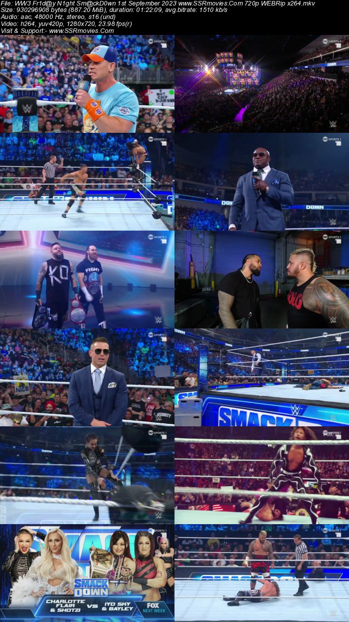 WWE Friday Night SmackDown 1st September 2023 720p 480p WEBRip x264 Download