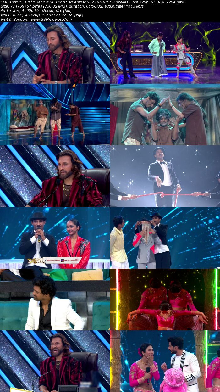 Indias Best Dancer S03 2nd September 2023 720p 480p WEB-DL x264 300MB Download