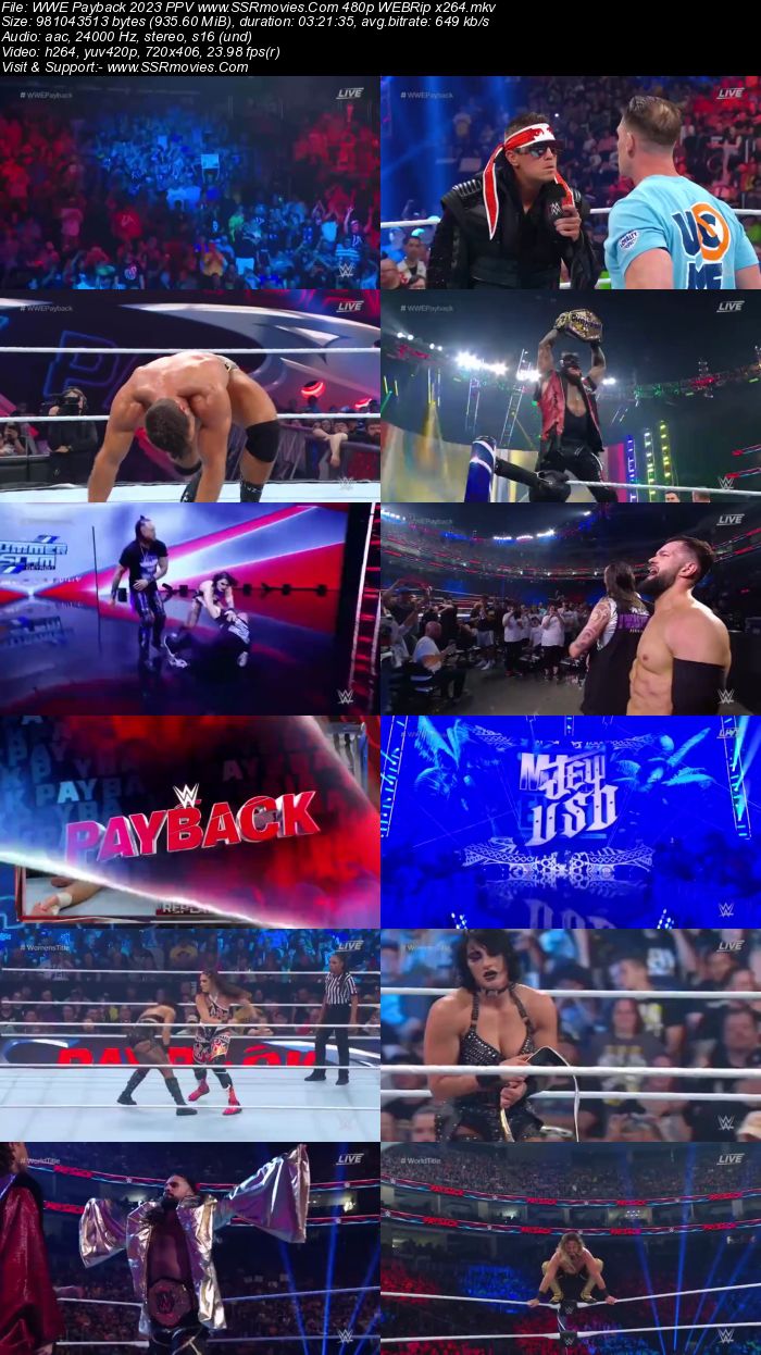 WWE Payback 2023 PPV 1080p 720p 480p WEBRip x264 Download