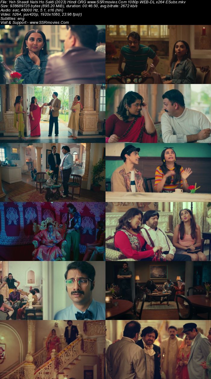Yeh Shaadi Nahi Ho Sakti 2023 Hindi ORG 1080p 720p 480p WEB-DL x264 ESubs Full Movie Download