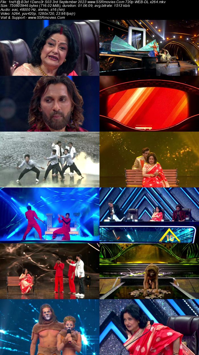 Indias Best Dancer S03 3rd September 2023 720p 480p WEB-DL x264 300MB Download