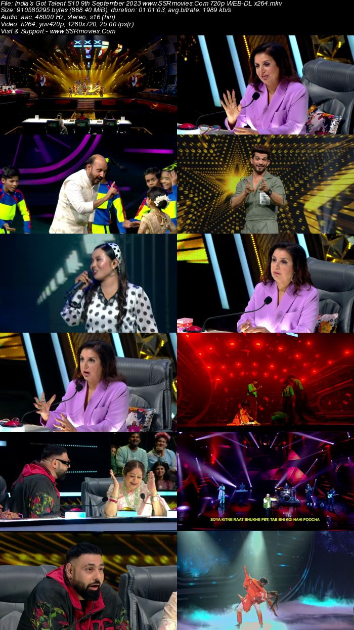 Indias Got Talent S10 9th September 2023 720p 480p WEB-DL x264 300MB Download