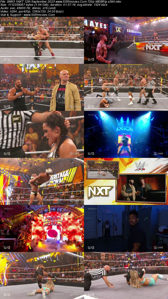 WWE NXT 12th September 2023 720p 480p WEBRip x264 Download