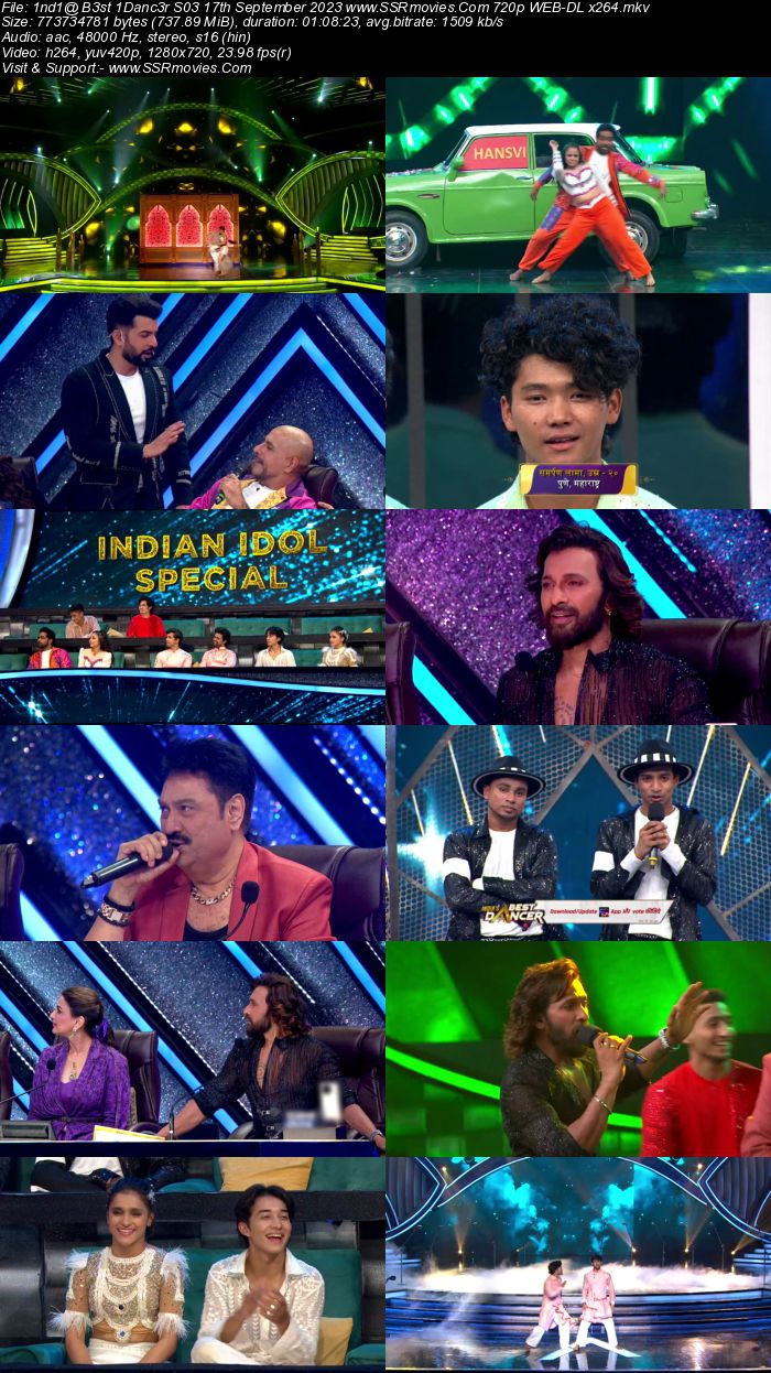 Indias Best Dancer S03 17th September 2023 720p 480p WEB-DL x264 300MB Download