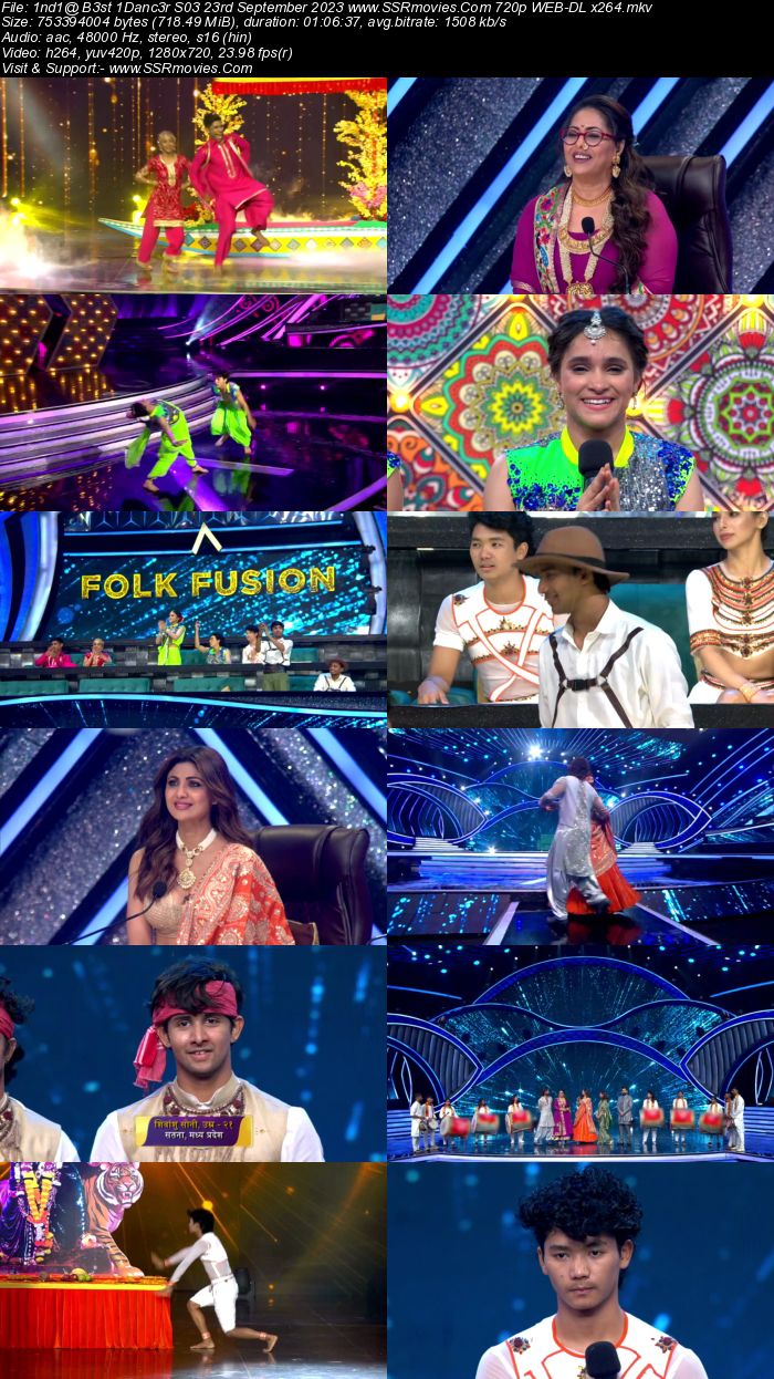 Indias Best Dancer S03 23rd September 2023 720p 480p WEB-DL x264 300MB Download