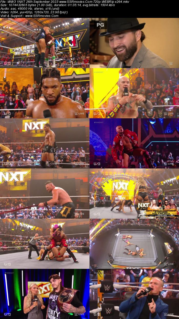 WWE NXT 26th September 2023 720p 480p WEBRip x264 Download