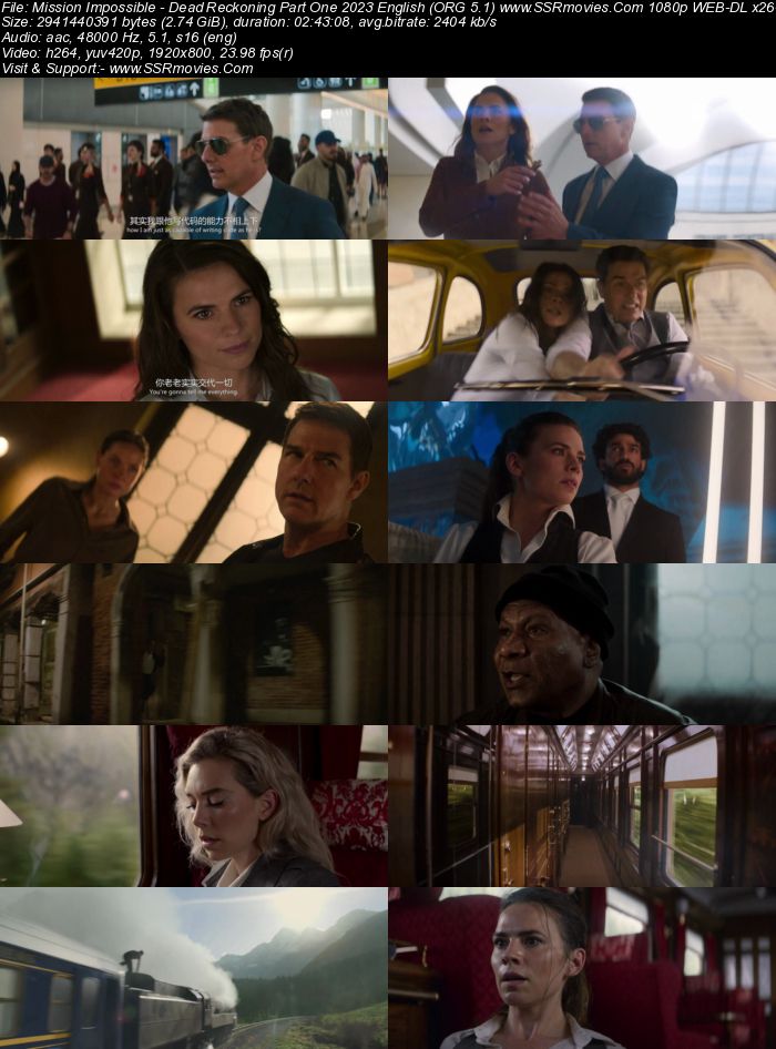 Mission: Impossible - Dead Reckoning Part One 2023 English (ORG 5.1) 1080p 720p 480p WEB-DL x264 ESubs Full Movie Download