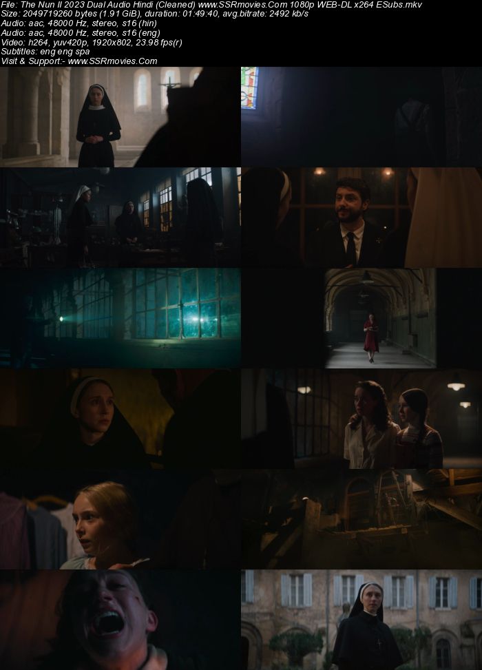 The Nun II 2023 Dual Audio Hindi (Cleaned) 1080p 720p 480p WEB-DL x264 ESubs Full Movie Download