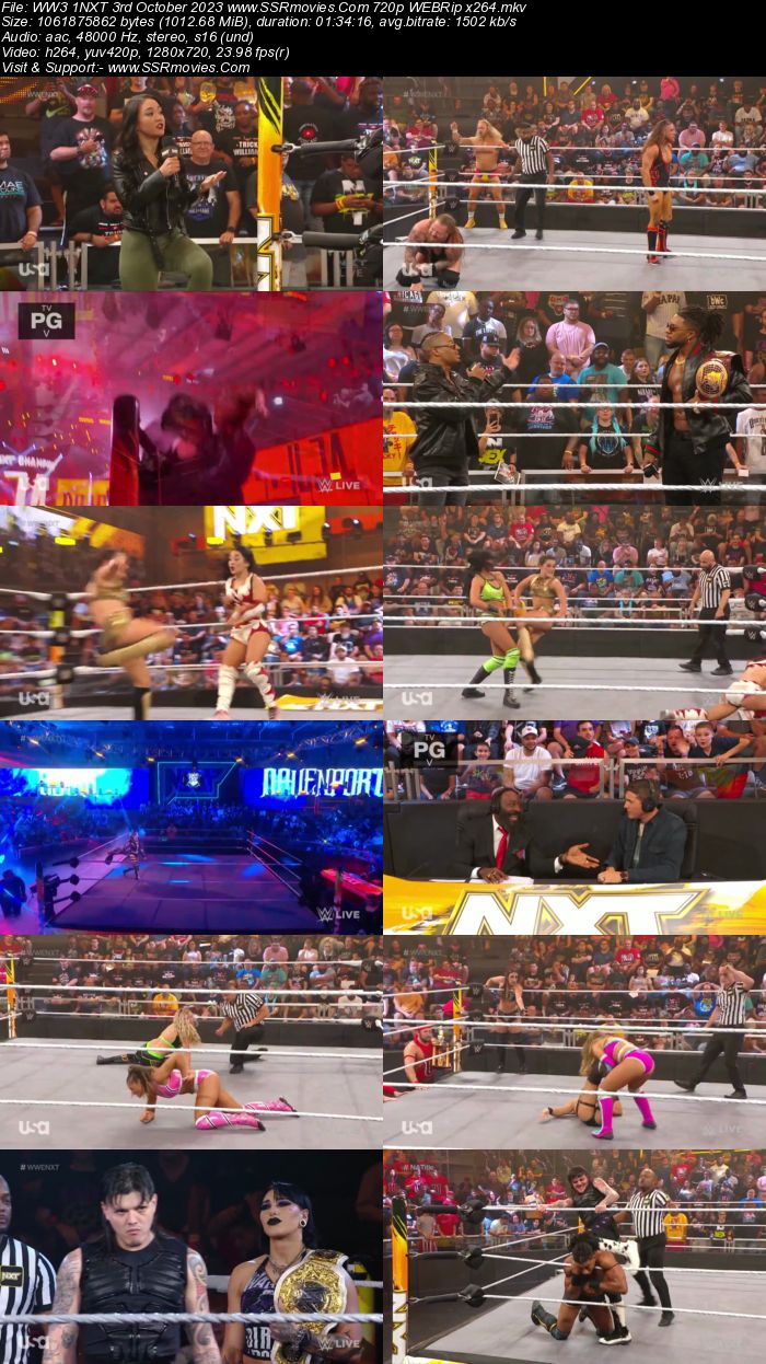 WWE NXT 3rd October 2023 720p 480p WEBRip x264 Download