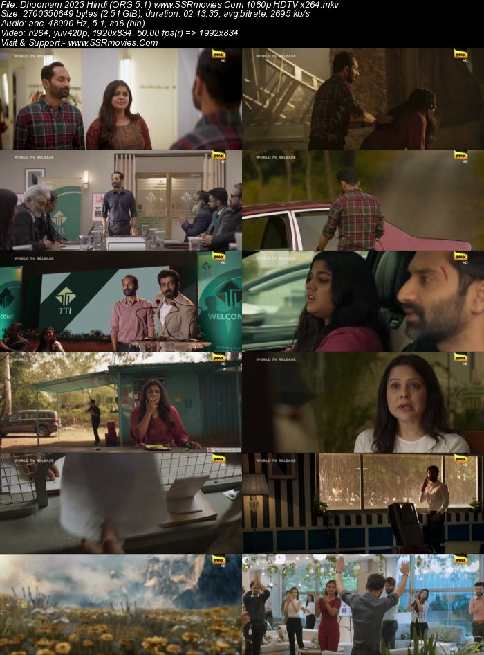 Dhoomam 2023 Hindi (ORG 5.1) 1080p 720p 480p HDTV x264 ESubs Full Movie Download