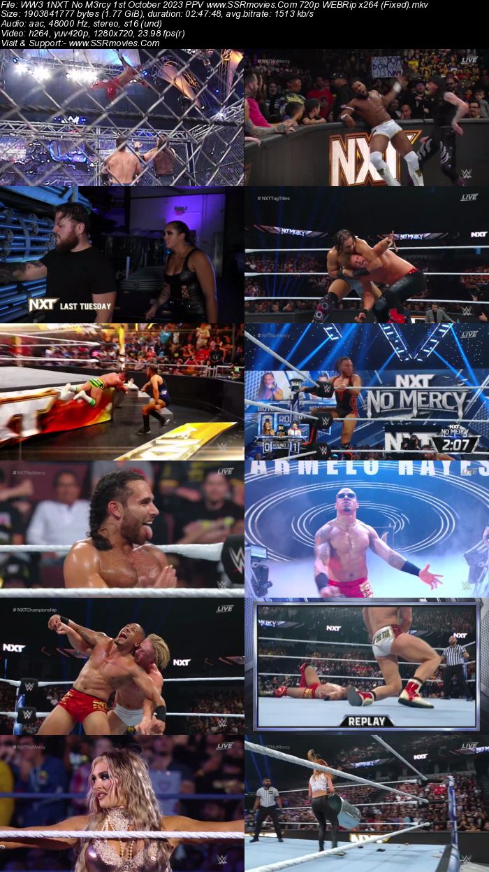 NXT No Mercy 1st October 2023 PPV 720p 480p WEBRip x264 Download