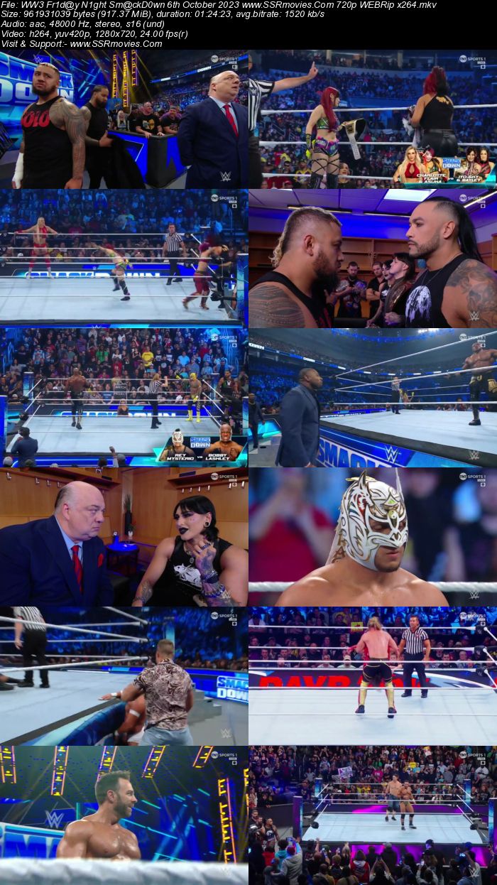 WWE Friday Night SmackDown 6th October 2023 720p 480p WEBRip x264 Download
