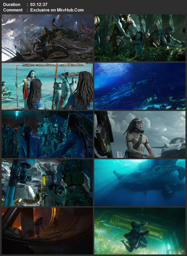 Avatar: The Way of Water 2022 English 720p 1080p BluRay x264 ESubs Download