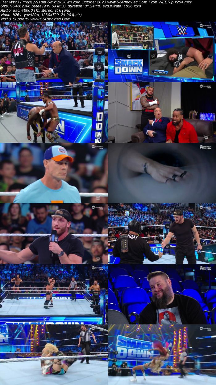 WWE Friday Night SmackDown 20th October 2023 720p 480p WEBRip x264 Download
