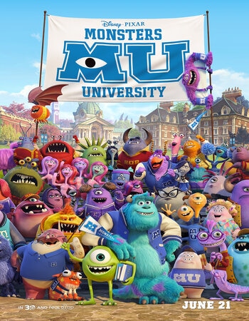 Monsters University 2013 Dual Audio Hindi ORG 1080p 720p 480p BluRay x264 ESubs Full Movie Download