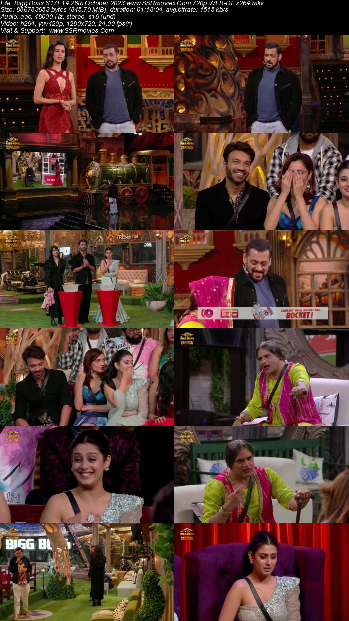 Bigg Boss S17E14 28th October 2023 720p 480p WEB-DL x264 300MB Download