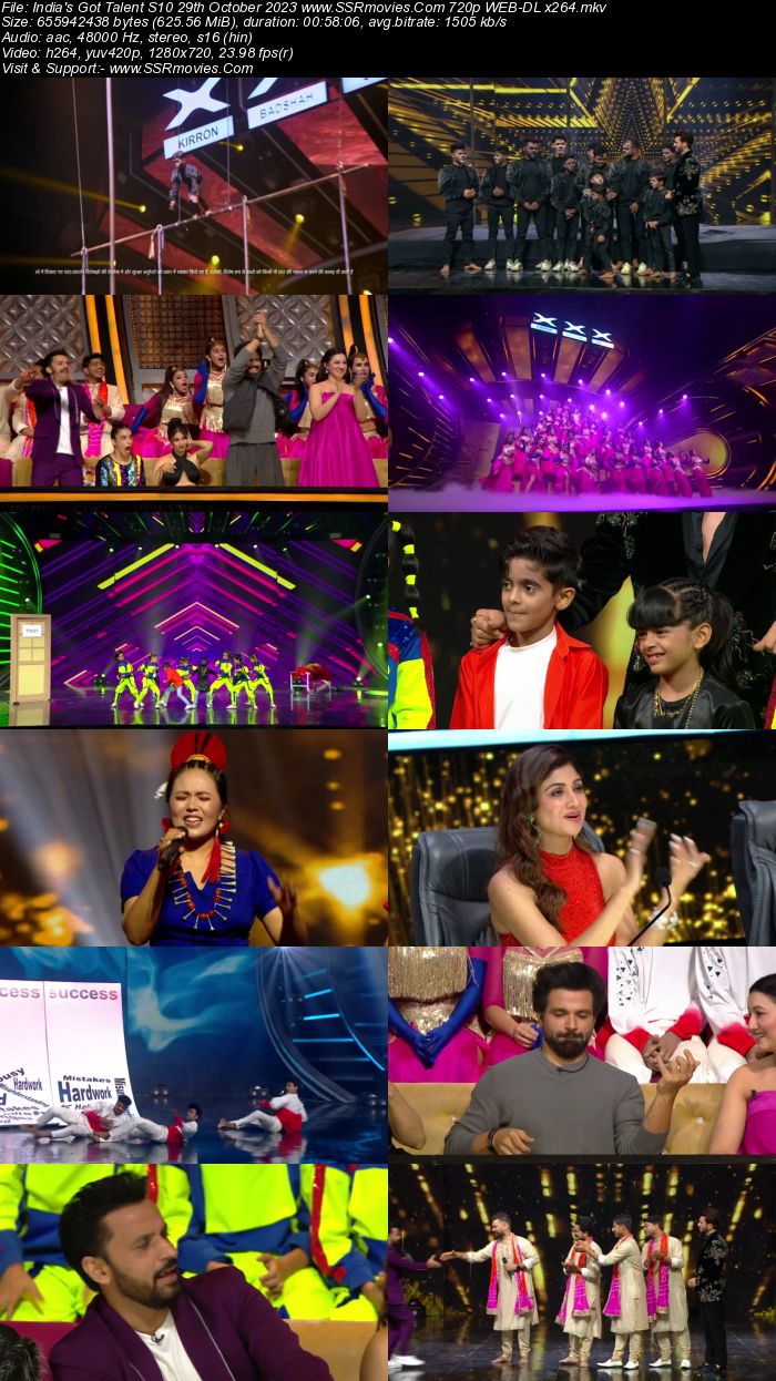 Indias Got Talent S10 29th October 2023 720p 480p WEB-DL x264 300MB Download