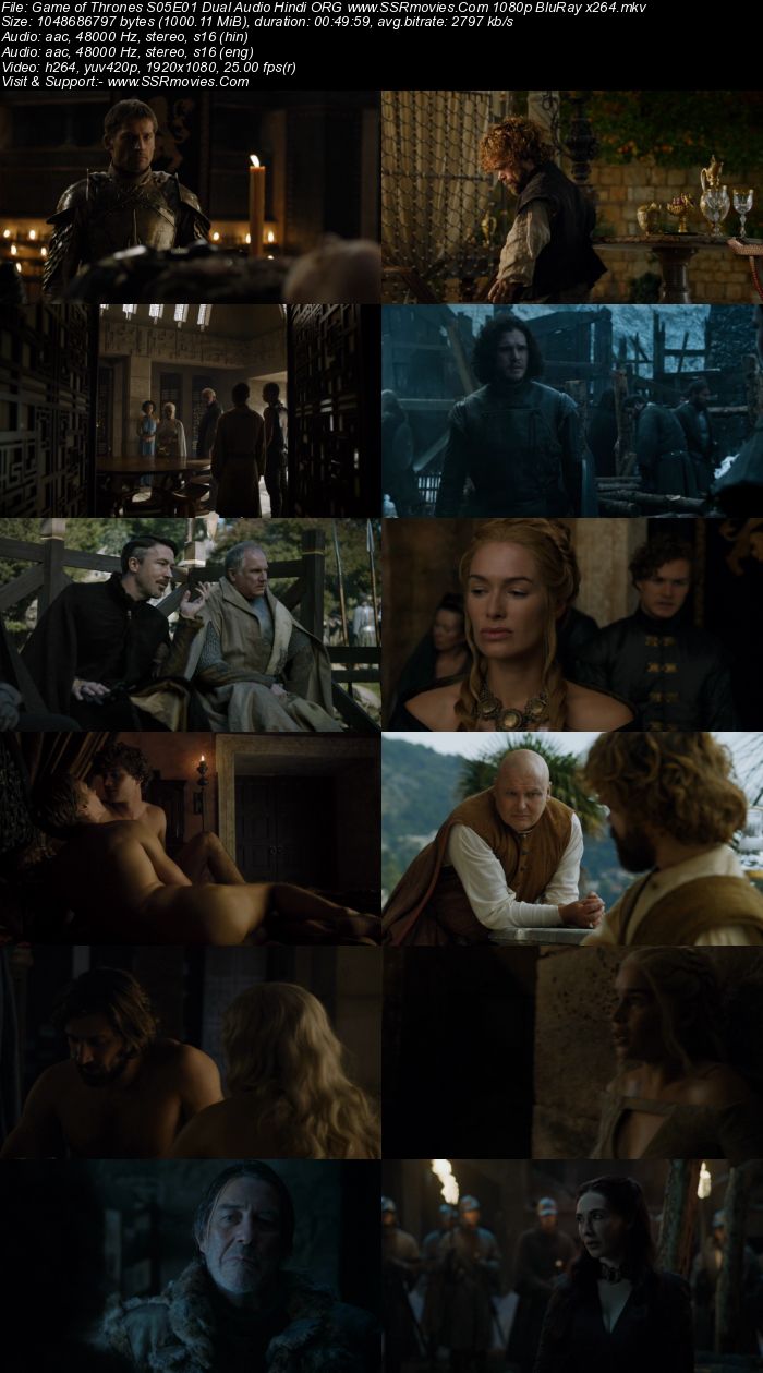 Game of Thrones S05 Complete Dual Audio Hindi ORG 1080p 720p 480p BluRay x264 Download